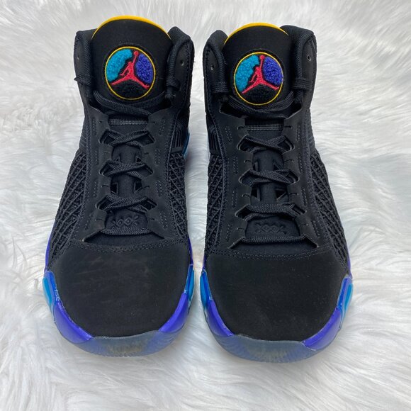 Nike Jordan 38 Mens Basketball Shoes Black Blue DZ3356-001 VNDS Sz 9 - Picture 2 of 7